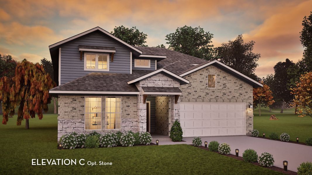 Representative exterior photo of a completed home built from the Yuma by CastleRock Communities in Sundance Cove, Crosby, TX (Image 21).