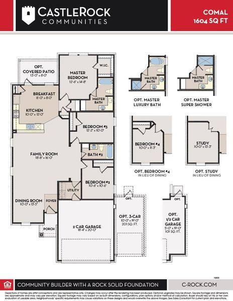 2D floor plan layout of this home in Briarwood, Elgin, TX (Image 2).