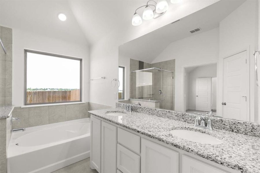 Furnished interior view inside a new home in Keeneland, Aubrey (Image 7).