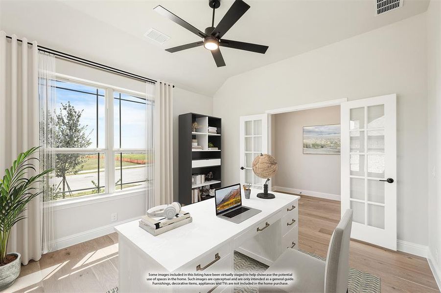 Furnished interior view inside a new home in Country Lakes Classic 50, Denton (Image 8).