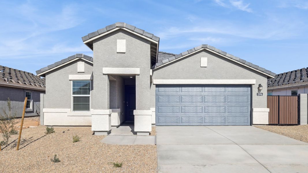 Representative exterior photo of a completed home built from the Gaven by D.R. Horton in Del Rio Ranch, Avondale, AZ (Image 20).