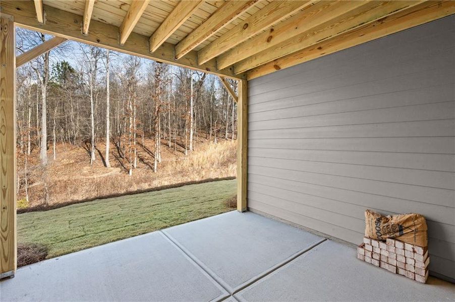 Exterior details and patio area of a home in The Reserve At Liberty Park, Braselton (Image 23).
