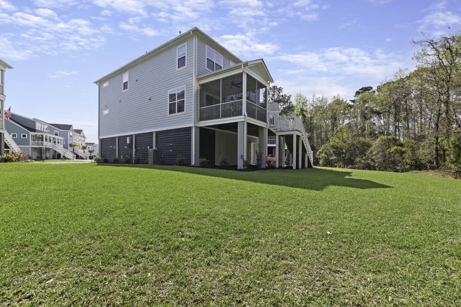 Exterior details and patio area of a home in , Charleston (Image 3). Exterior details and patio area of a home in , Charleston (Image 3).