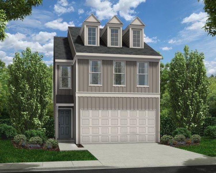 Front exterior of a new home in , Canton, GA, highlighting curb appeal (Image 1).