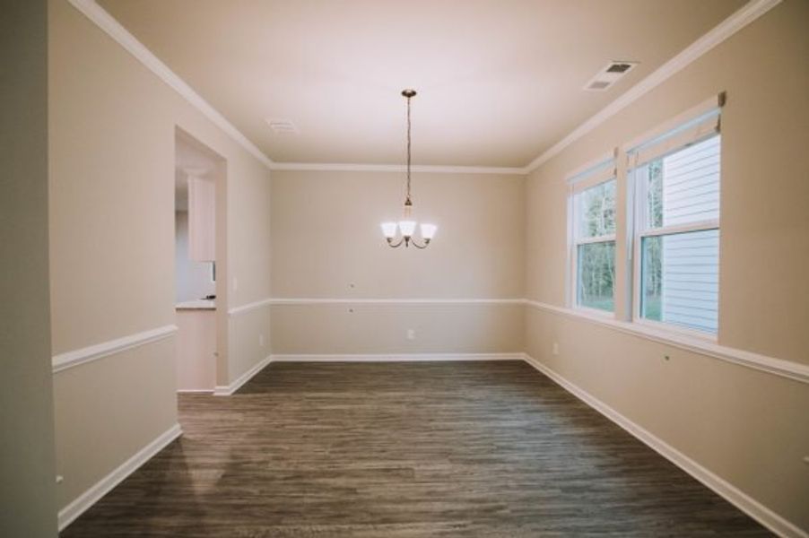 Representative unfurnished interior of a home built from the Reynolds by Piedmont Residential in Hampton Ridge, Jefferson (Image 13).