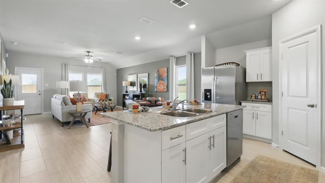 Furnished interior view inside a new home in Lonestar at Liberty Trails, Fort Worth (Image 17).