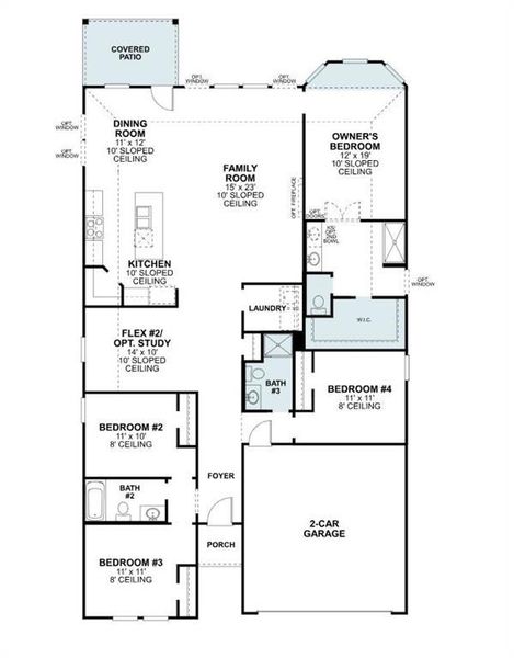 2D floor plan layout of this home in Sanderos, Fort Worth, TX (Image 3). 2D floor plan layout of this home in Sanderos, Fort Worth, TX (Image 3).