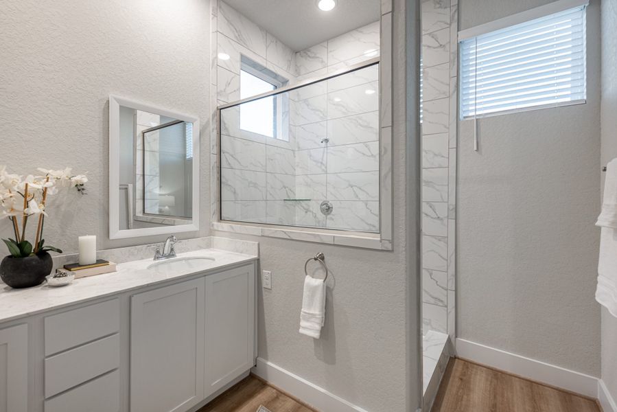 Furnished interior view inside a new home in Stillwater Ranch, San Antonio (Image 19). Furnished interior view inside a new home in Stillwater Ranch, San Antonio (Image 19).