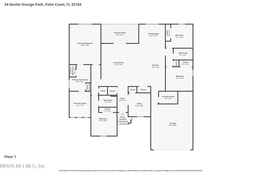 2D floor plan layout of this home in , Palm Coast, FL (Image 5).