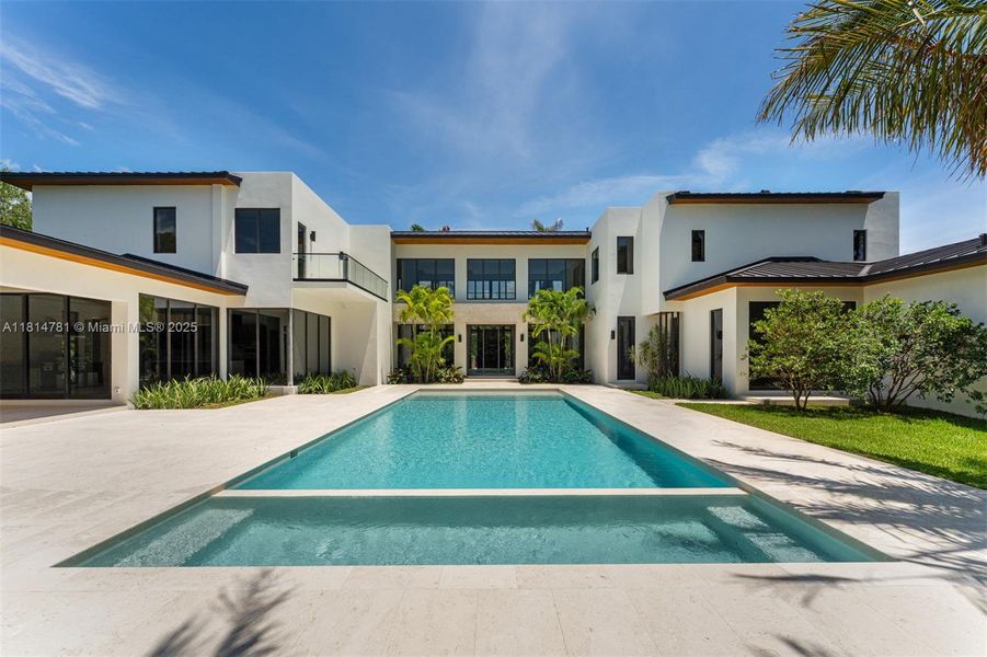 Front exterior of a new home in , Pinecrest, FL, highlighting curb appeal (Image 28).