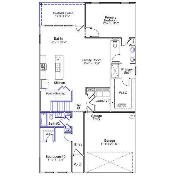 2D floor plan layout of this home in Hainer Place, Conway, SC (Image 3).