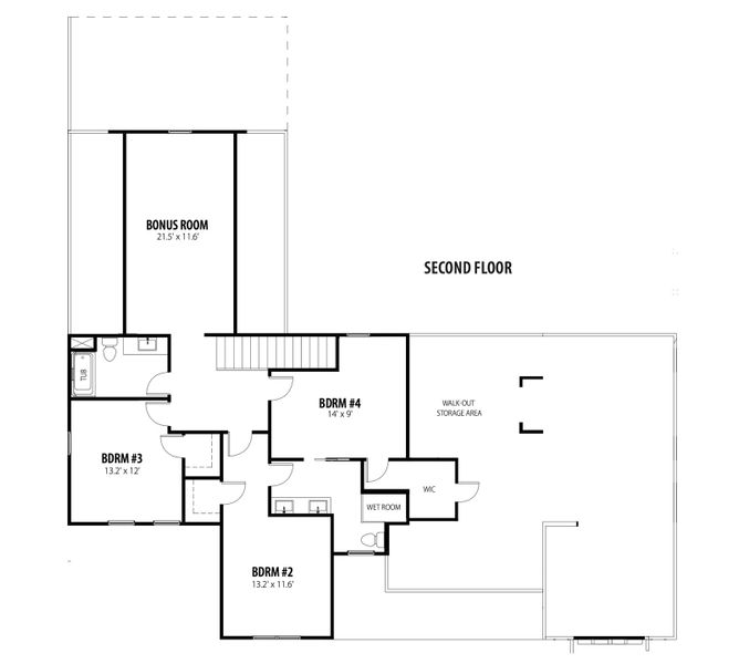 2D floor plan layout for the Willow by RiverWILD Homes in Eller Farms, Wendell, NC (Image 2). 2D floor plan layout for the Willow by RiverWILD Homes in Eller Farms, Wendell, NC (Image 2).