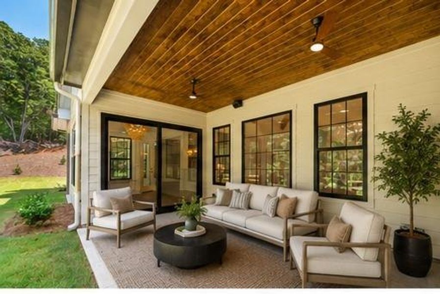 Exterior details and patio area of a home in , Dawsonville (Image 3). Exterior details and patio area of a home in , Dawsonville (Image 3).