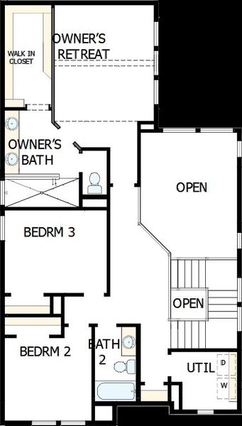 2D floor plan layout of this home in Elyson 40', Katy, TX (Image 3). 2D floor plan layout of this home in Elyson 40', Katy, TX (Image 3).