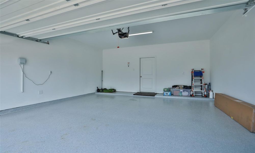 Epoxy coated garage. Epoxy coated garage.