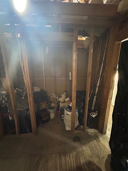 View of unfinished below grade area