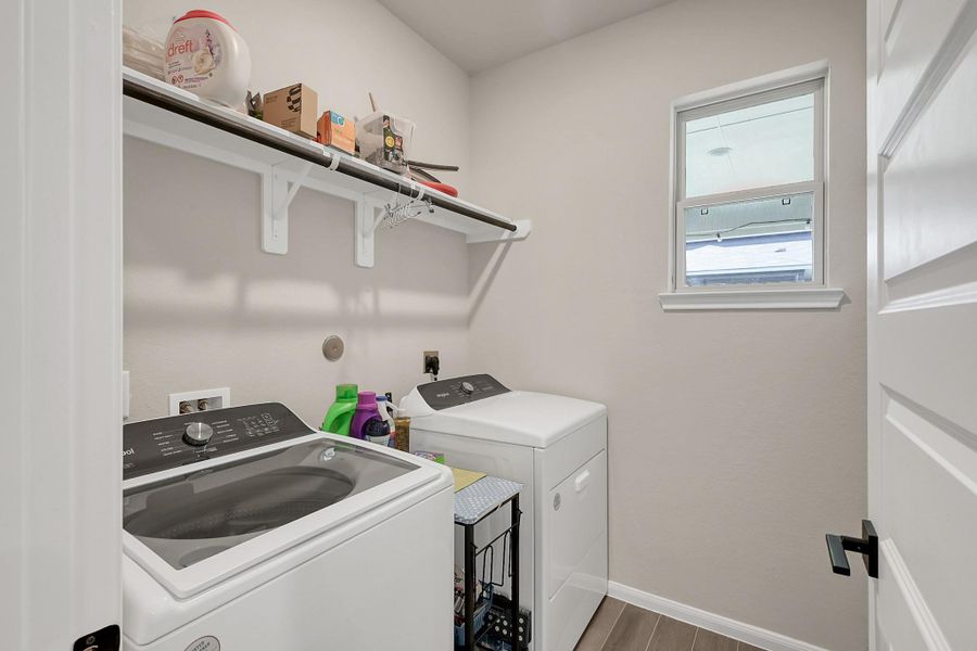 Utility room located just off the kitchen.