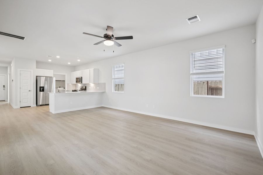 A large empty kitchen.