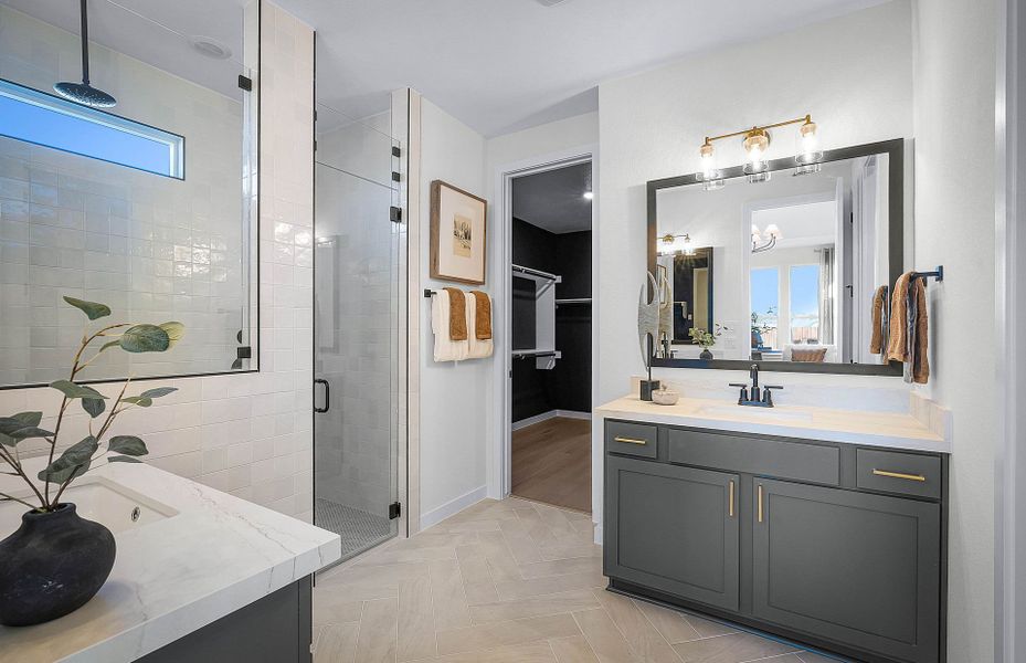 Representative furnished interior of a home built from the Sanford by Pulte Homes in Kuempel Farms, Pflugerville (Image 71).