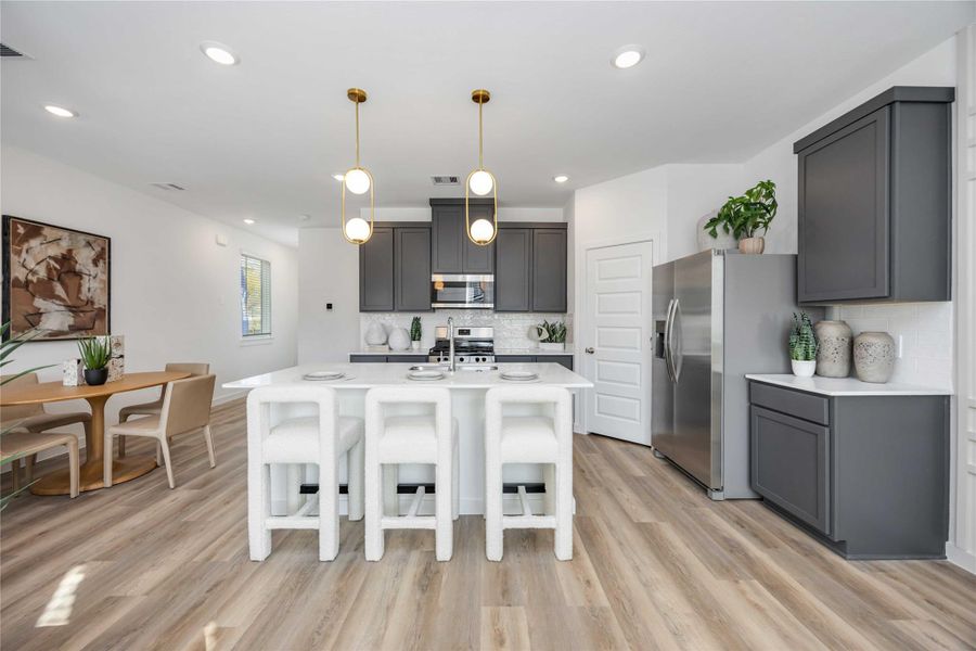 Furnished interior view inside a new home in Mansfield Park, Houston (Image 34). Furnished interior view inside a new home in Mansfield Park, Houston (Image 34).