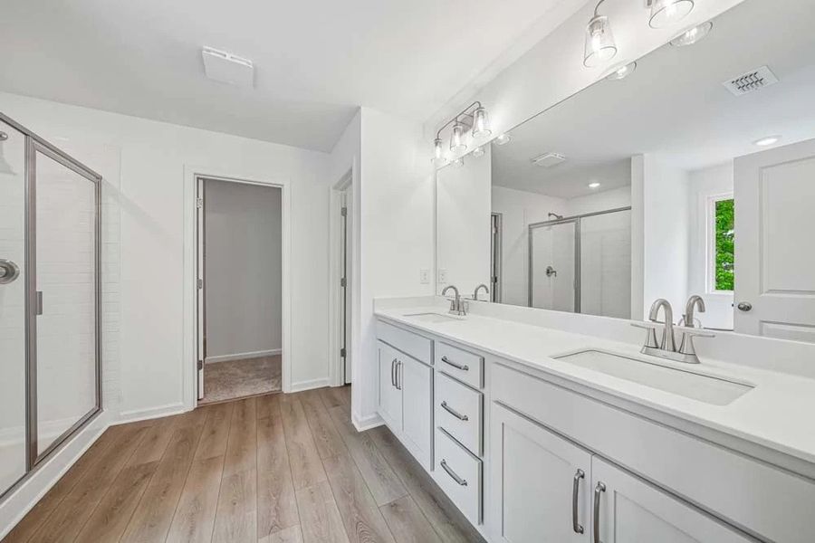 Representative Photo: Primary Bathroom featuring Milan Collection Finishes