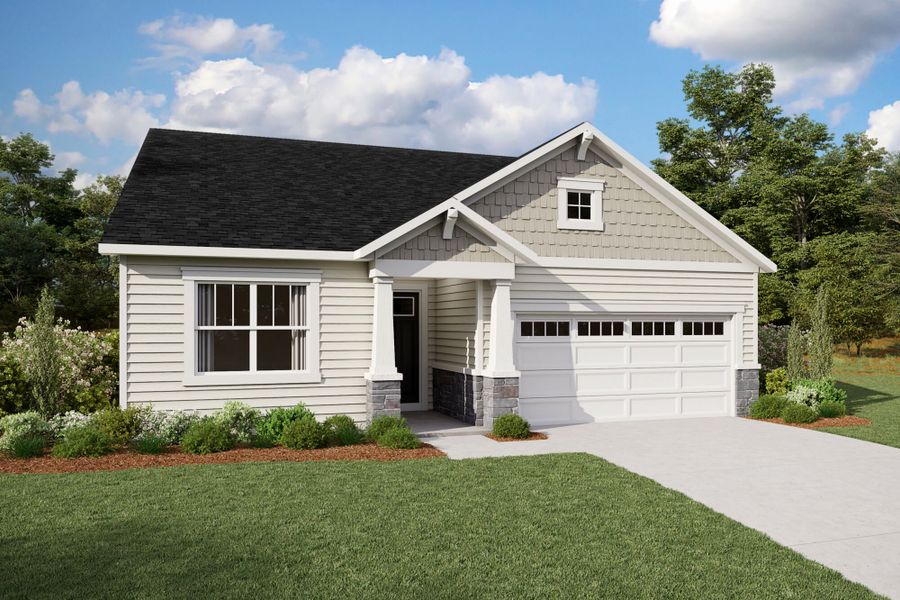 Representative exterior photo of a completed home built from the Glades by Mattamy Homes in Bloom, Fuquay Varina, NC (Image 2).