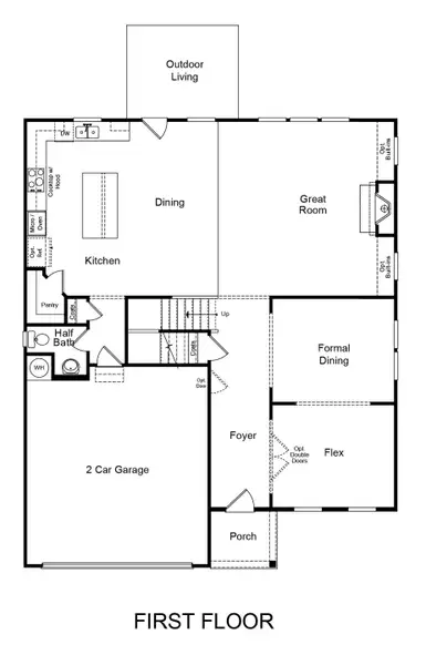 2D floor plan layout of this home in Auburn Glen, Dacula, GA (Image 4).