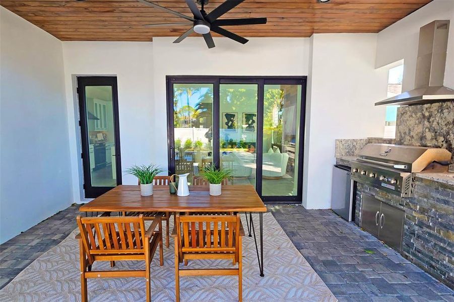 Exterior details and patio area of a home in , Sarasota (Image 40).
