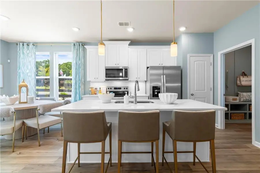Furnished interior view inside a new home in Langley Overlook, Loganville (Image 13). Furnished interior view inside a new home in Langley Overlook, Loganville (Image 13).