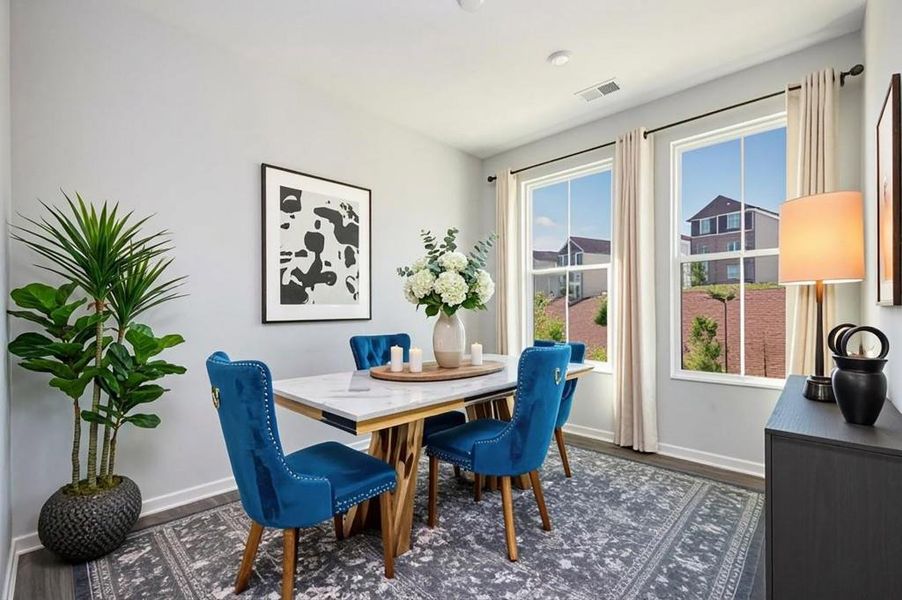 Furnished interior view inside a new home in , Atlanta (Image 6).