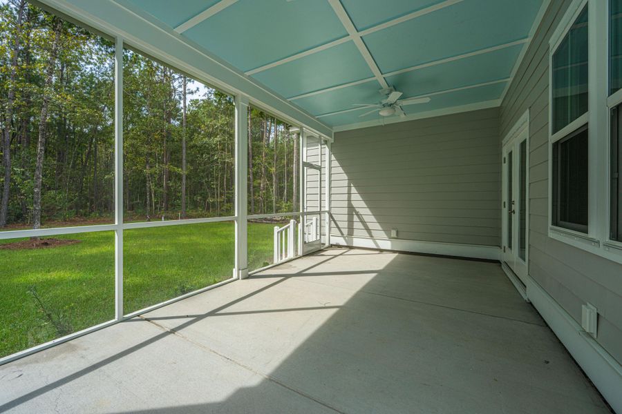 Exterior details and patio area of a home in , Awendaw (Image 28).