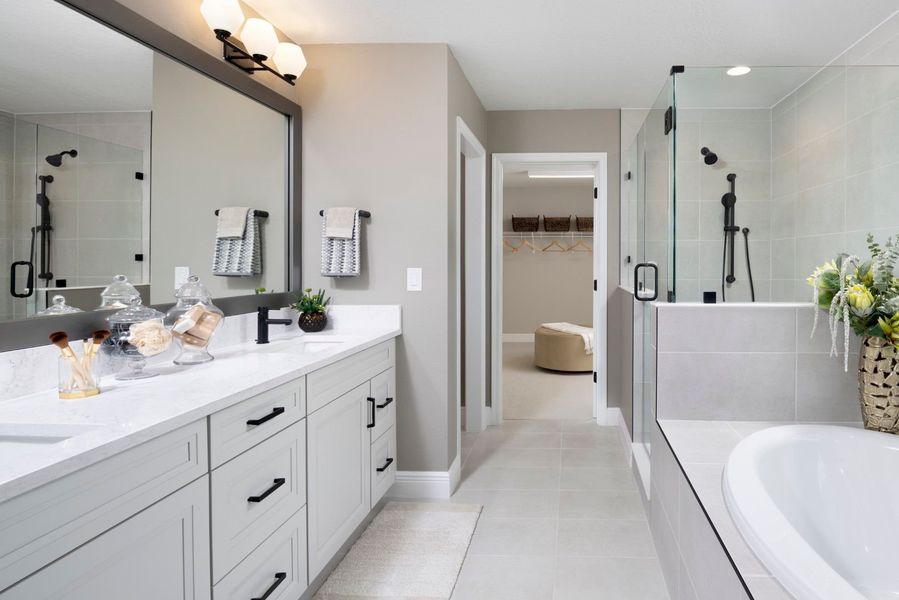 Representative furnished interior of a home built from the Pelican by Homes by WestBay in Crosswind Ranch, Parrish (Image 11).