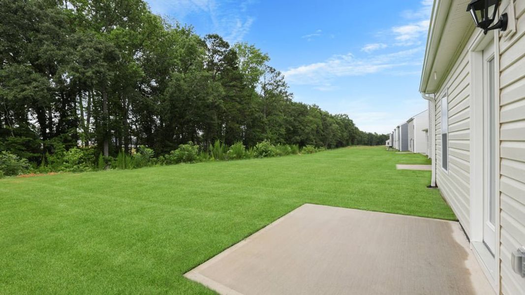 Exterior details and patio area of a home in Durbin Meadows, Fountain Inn (Image 20).