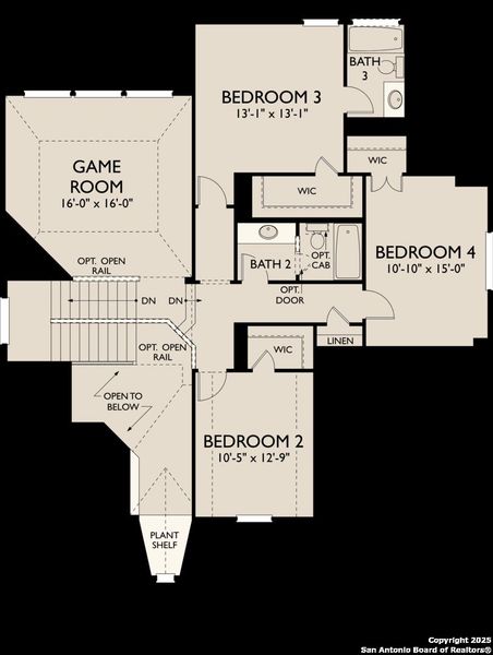 2D floor plan layout of this home in Megan's Landing 70's, Castroville, TX (Image 3).