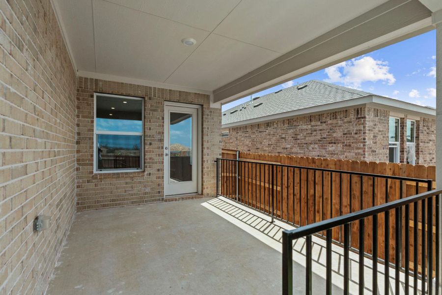 Exterior details and patio area of a home in Bar W Ranch, Leander (Image 2). Exterior details and patio area of a home in Bar W Ranch, Leander (Image 2).