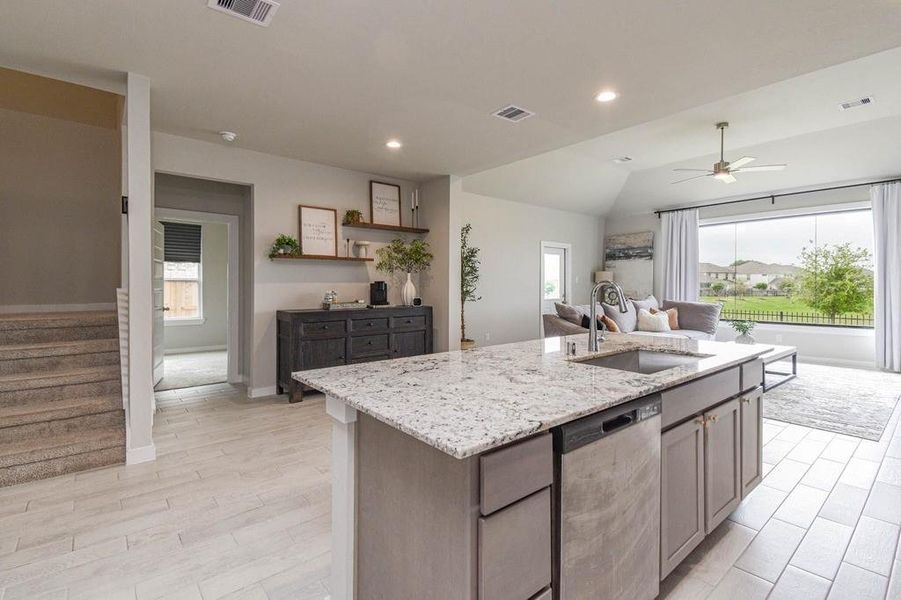 Master bedroom behind the coffee bar.