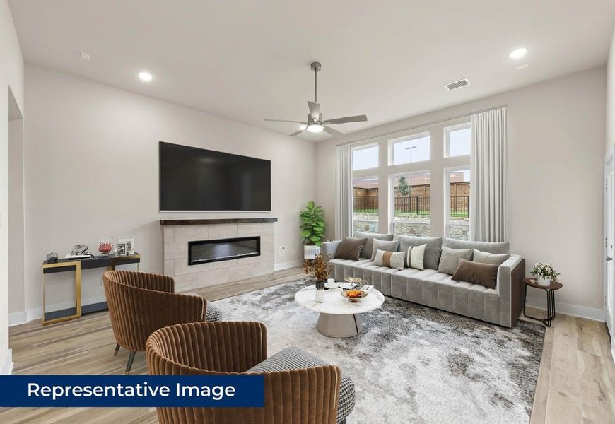 Representative furnished interior of a home built from the Edgecliff F by First Texas Homes in Solterra, Mesquite (Image 6).