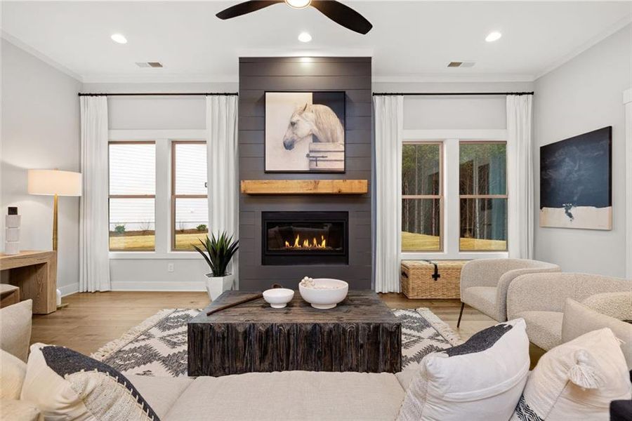Furnished interior view inside a new home in Soleil Belmont Park, Canton (Image 33).