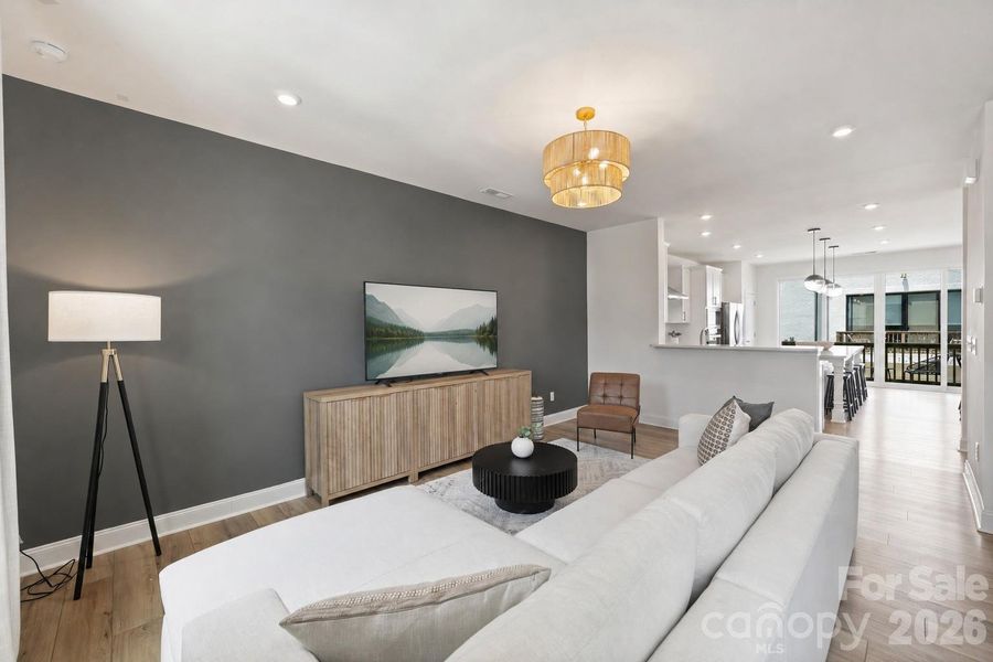 Furnished interior view inside a new home in The Townes of Cotswold, Charlotte (Image 25).