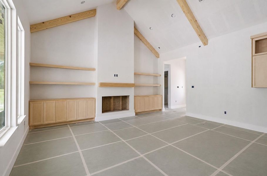 Built-ins and beams will be painted Built-ins and beams will be painted