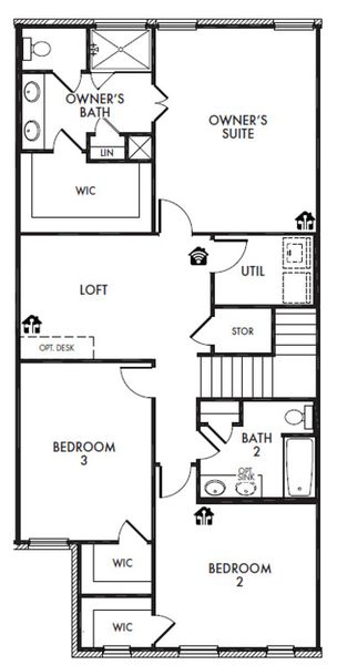2D floor plan layout for the Opal by Impression Homes in Sereno Oaks, Dallas, TX (Image 3). 2D floor plan layout for the Opal by Impression Homes in Sereno Oaks, Dallas, TX (Image 3).