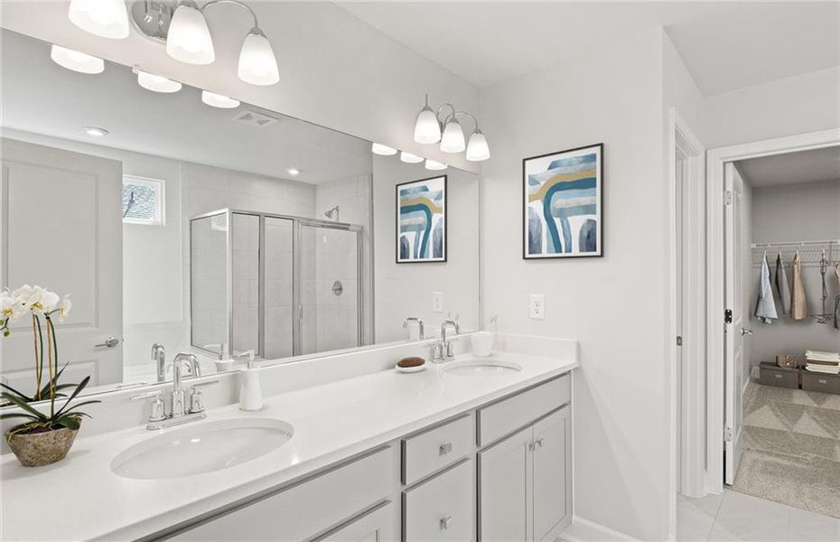 Furnished interior view inside a new home in Haverhill Estates, Dacula (Image 19).