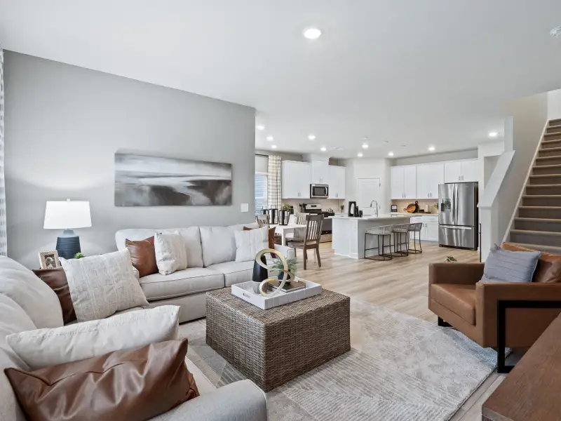 Furnished interior view inside a new home in Waterside - Coastline Series, Longs (Image 9). Furnished interior view inside a new home in Waterside - Coastline Series, Longs (Image 9).