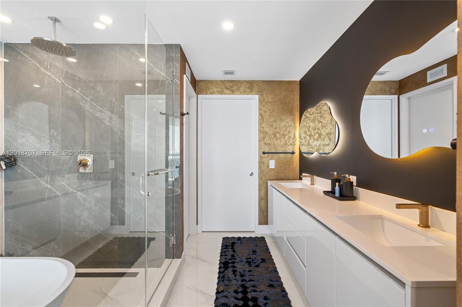 Furnished interior view inside a new home in , Miami (Image 13).