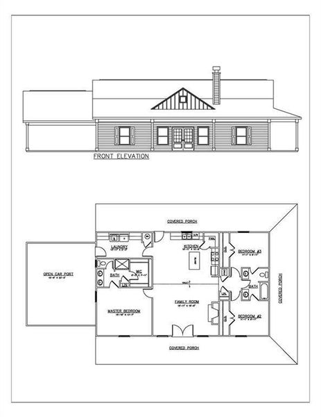 Exterior rendering of this home design in , Cedartown, GA (Image 3).