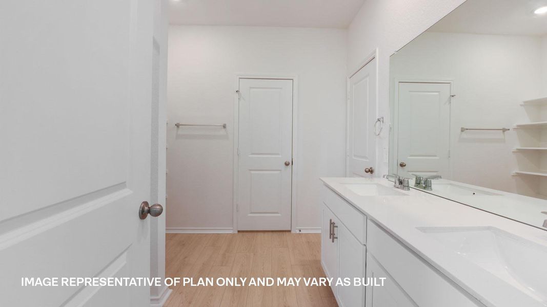 Representative furnished interior of a home built from the The Travis by D.R. Horton in Valverde, Bastrop (Image 10).