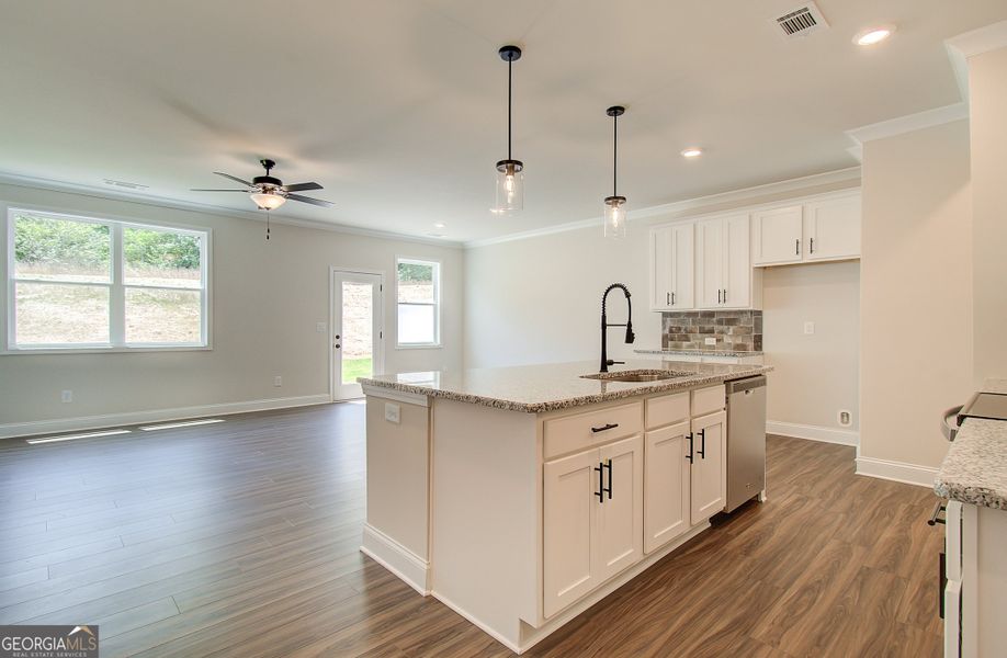 Furnished interior view inside a new home in The Towns at Auburn Station West, Auburn (Image 7).