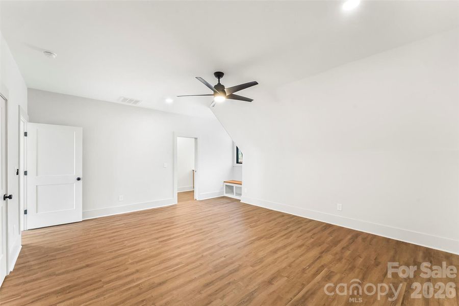 This expansive bedroom easily accommodates sleeping, lounging, or hobby space-making it ideal for many uses.