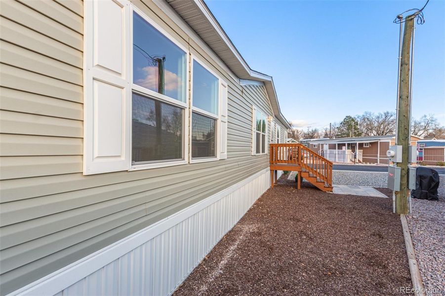 Exterior details and patio area of a home in , Colorado Springs (Image 22).