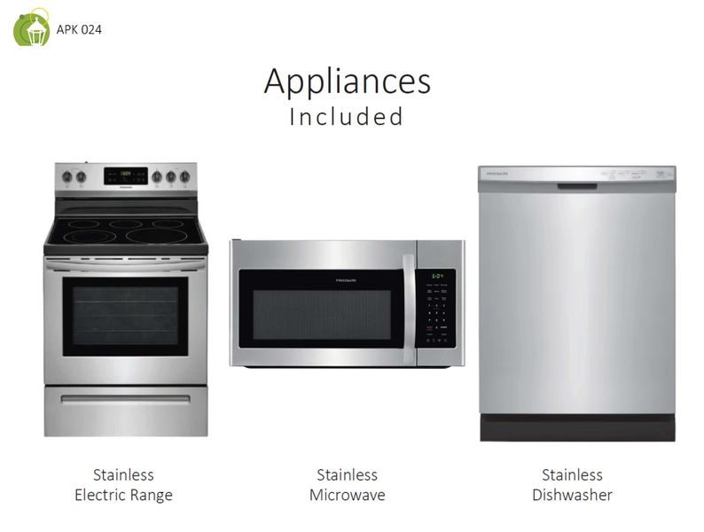 Included Stainless Steel Appliance Package for The Harrington Townhome